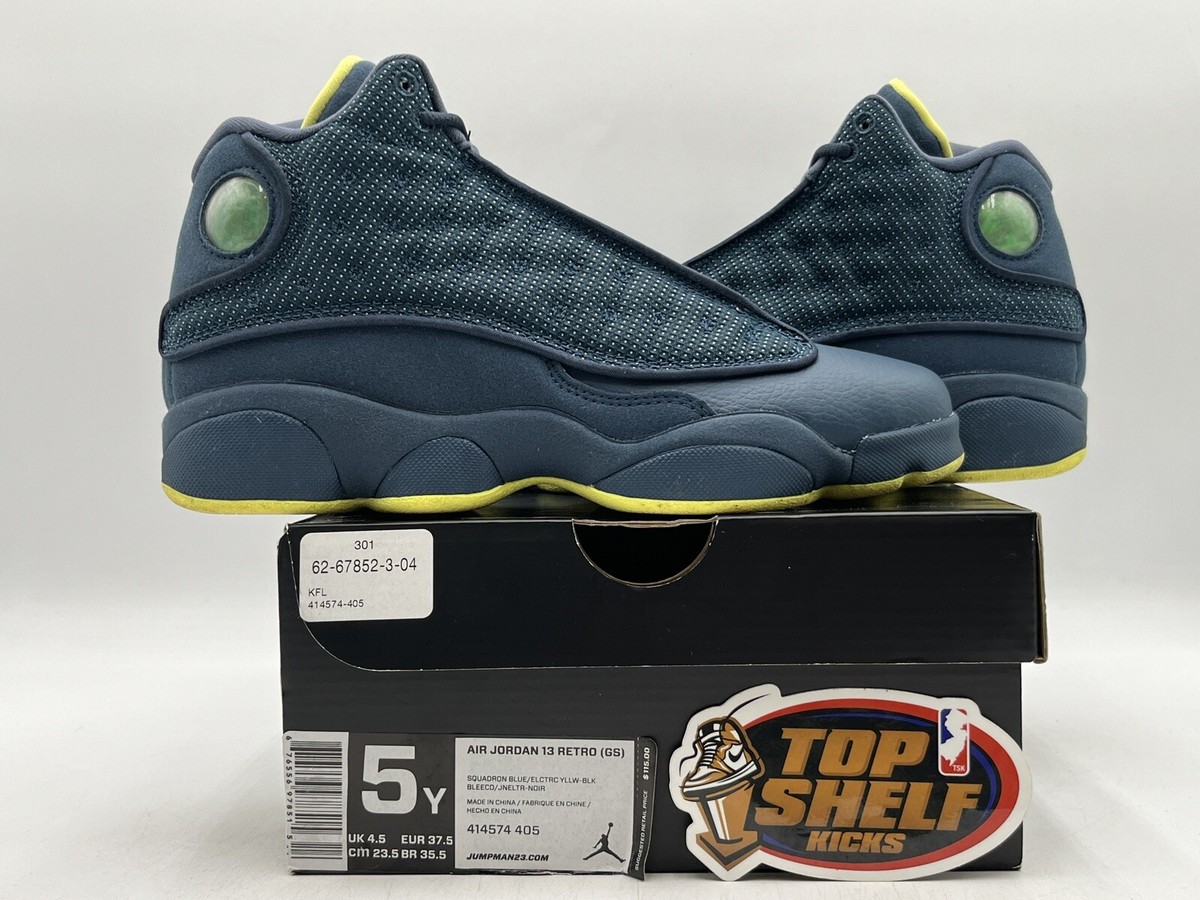 Nike Air Jordan Retro 13 Squadron 2013 GS Size 5Y Basketball  