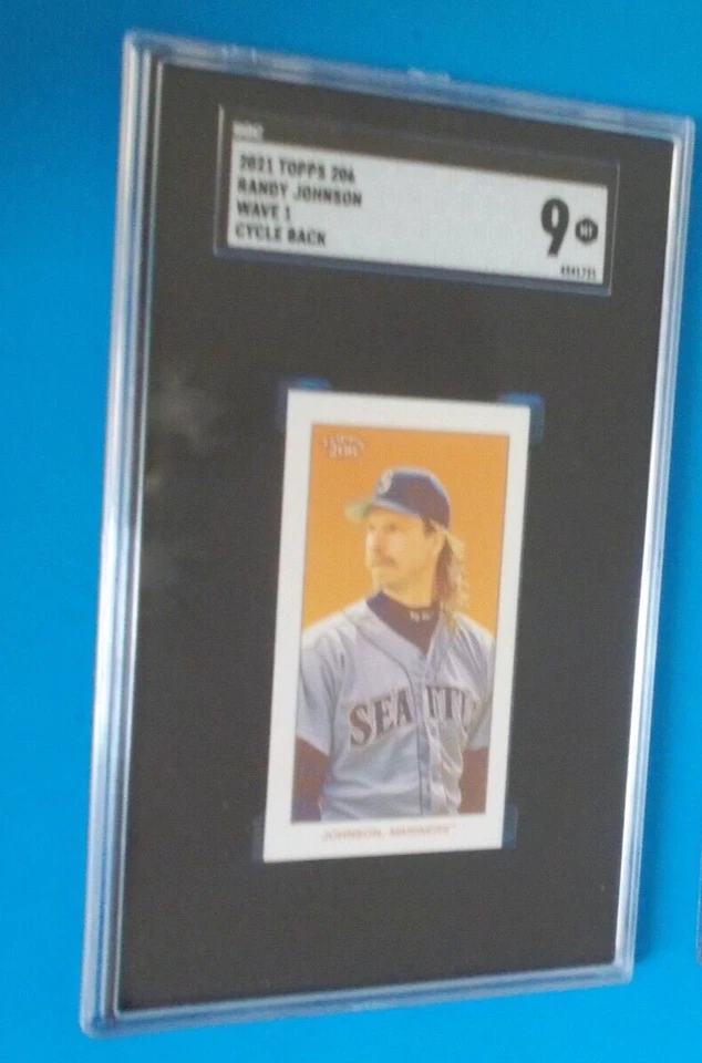 2021 Topps 206 Randy Johnson Cycle back PR =/25 SP graded SGC 9 wave 1 READ ++ - Image 2 of 4