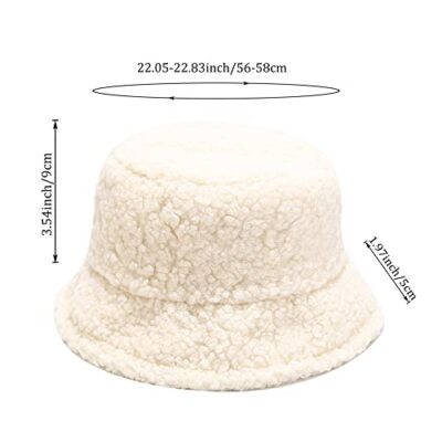 A.N.A. Beige Ribbed Plush Bucket Hat One Size Polyester/Nylon Anna-Kaci Women main image 3