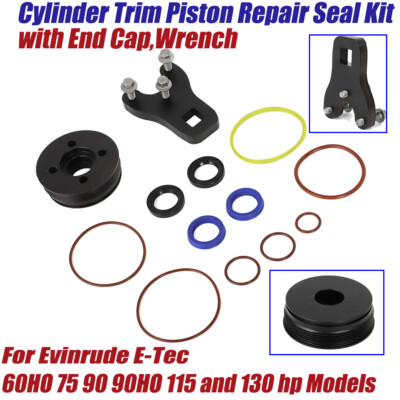 For Evinrude Etec E-tec Trim Tilt Seal Kit & End Cap 75-130hp 2005-2019 5008985