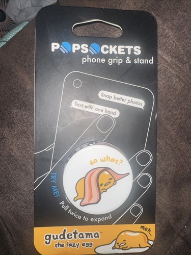 Authentic PopSockets Sanrio Gudetama “So What” PopSocket Pop Socket Phone Holder - Photo 2 sur 3