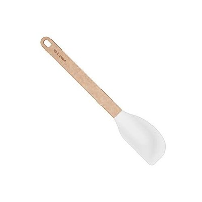 Silicone Series Large Spatula-Natural Handle with White Head