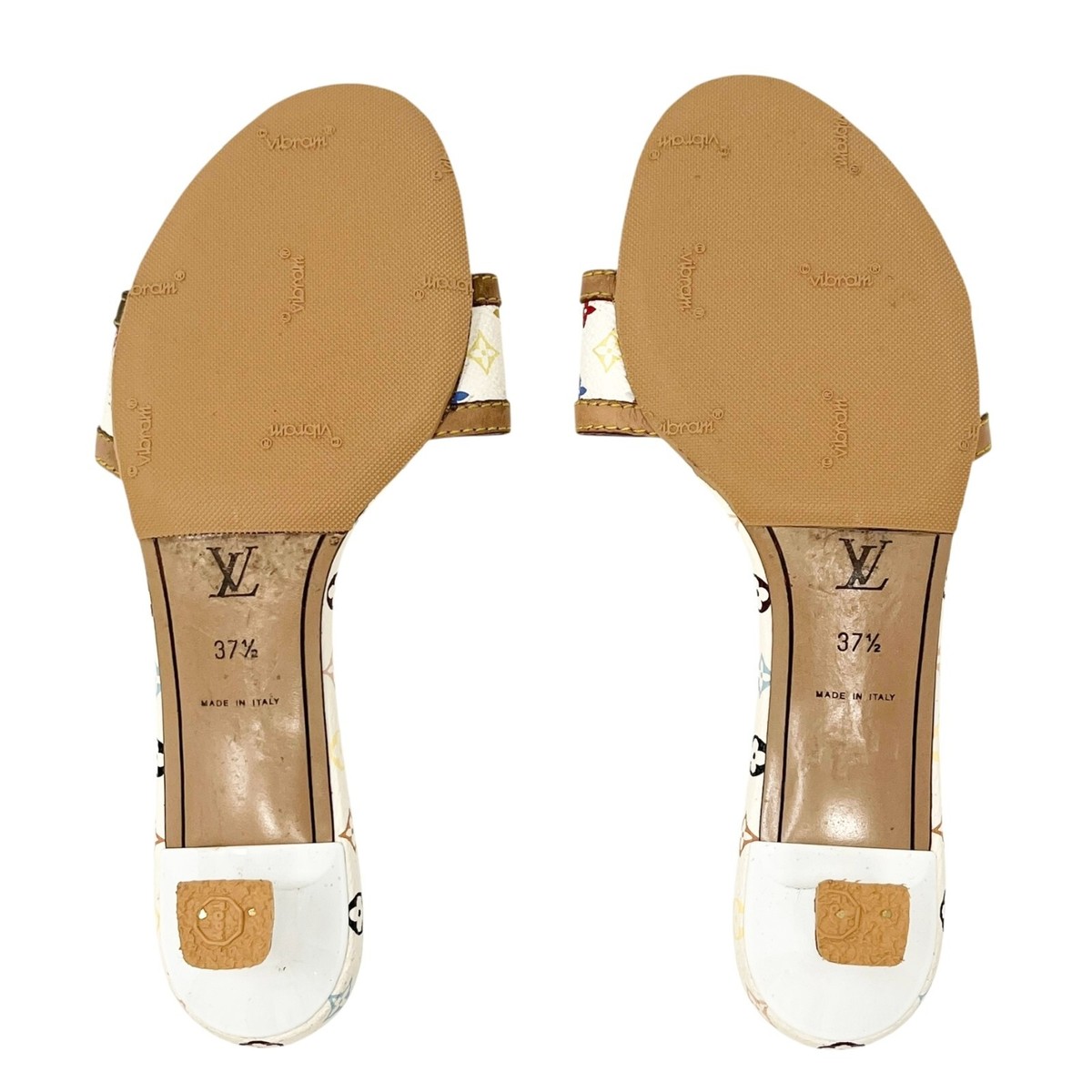 靴 Vintage Louis Vuitton Multicolor sandals Vintage Louis Vuitton x Takashi Murakami Flip Flops Sandals