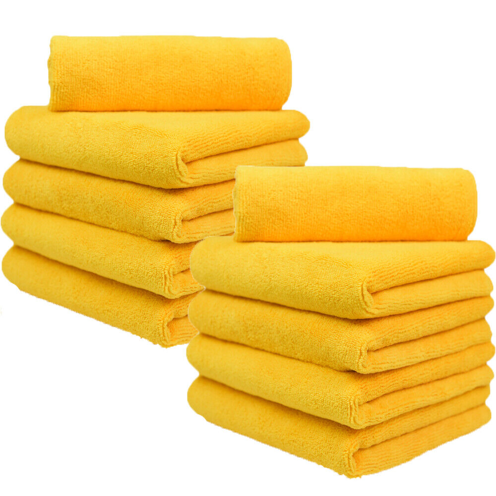 Microfiber Car Cleaning Towels Lint Free 16 x 16 orange Cloth Rags