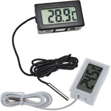 LCD Digital Fridge Thermometer Freezer Temperature Aquarium Probe / Batteries UK