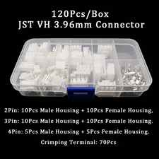120Pcs Box JST VH3.96 Pin Header Connector 2 3 4 Pin JST VH 3