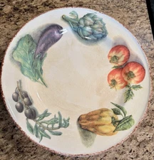 Vintage WILLIAMS-SONOMA Jardin Potager 16" Serving Platter Chop Plate Italy