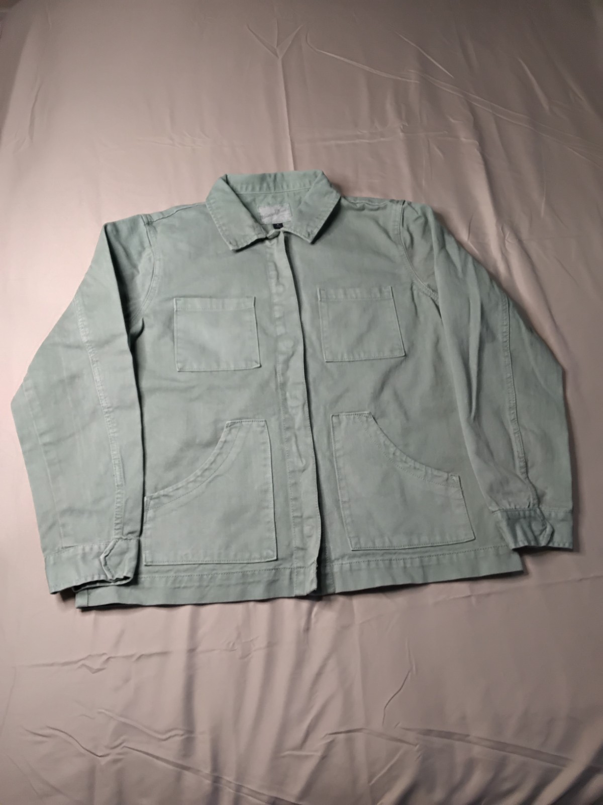 Universal Thread Womens Aqua Green Utility Jacket Sz M Long Sleeve