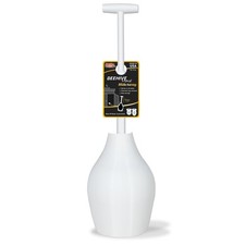 Korky BeehiveMAX Hideaway Heavy Duty Toilet Plunger with Holder Drip Free C...