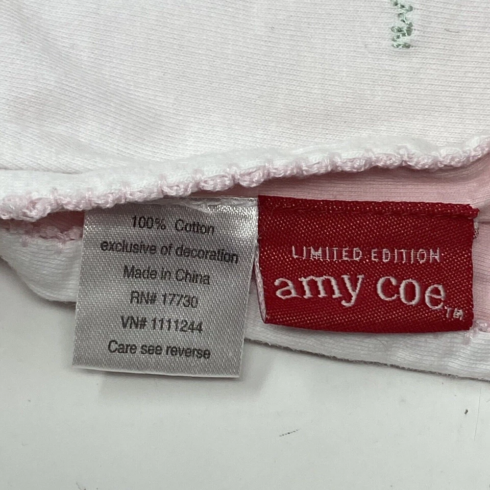 Amy Coe Baby Blanket White Pink Ducks Chicks Crib Cotton Baby Girl - Image 3 of 4