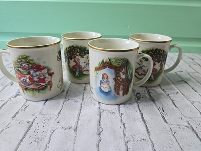 Queensberry Royal Gallery Vintage Christmas Mugs Dolls 