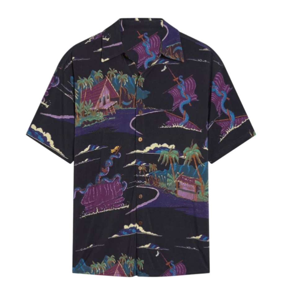 Bungalow Bay Hawaiian Shirt - In Storm Blue