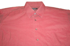 Yves Saint Laurent Dress Shirt 16 1/2 34-35 34/35 Burgundy Checks