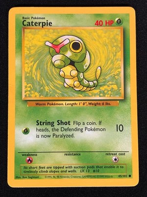 Pokemon Caterpie 45/102 Common (LP)