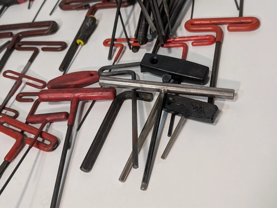 Lot 100+ Eklind Allen AMF T-Handle Hex Key Wrenches assorted SAE/Metric - Image 3 of 4