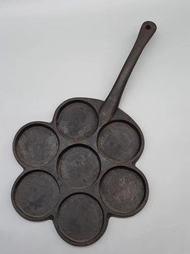 Antique Cast Iron Plett Pan Skillet W/Gate Marks Stamped Thomas Cowell Griswold