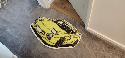 JDM Auto Rx7 Selten Gelb Fußmatte Teppich Carpet Zimmer Garage Deko Mazda
