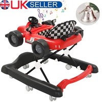 Baby Walker Bouncer Foldable First Steps Push Along Activity Music Ride On Car