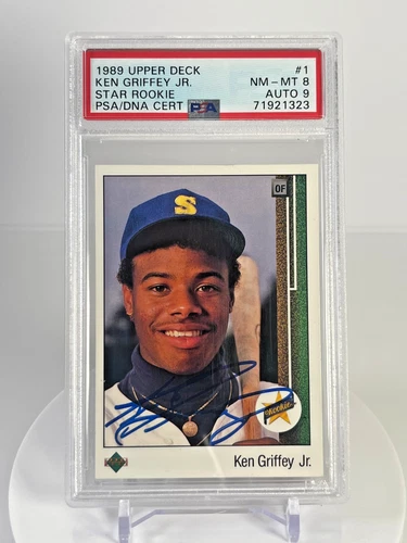 1989 Upper Deck Star Rookie Ken Griffey Jr #1 PSA 8 AUTO 9 PSA/DNA Signed