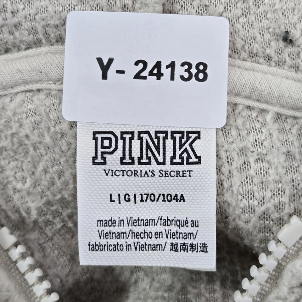 Victoria's Secret ROSA Mujer Sudadera L Marrón Polar Costero Foto 3 de 4