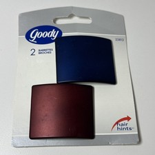 2 Y2K Vintage Goody Metal Square Hair Barrettes 2003 1  Clasp Barrette Prop 23812