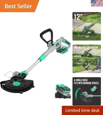 Lightweight 20V 12" Cordless Weed Wacker with Adjustable Pole & Battery Included