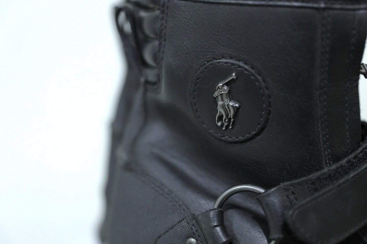 Polo Ralph Lauren Conquest Hi III Boots Sz 9.5 D‎ Black Leather Moto Biker Polo Ralph Lauren Conquest Boots In Men main image 4
