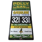 Vintage Polly Motor Oil Sign - Porcelain Prices Service Gas Pump Plate Sign