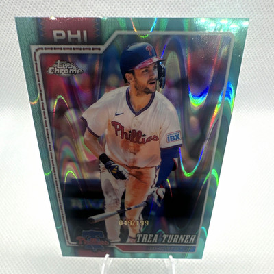 Topps Chrome 2026 Trea Turner #5 Aqua Parallel 049/199 Philadelphia Phillies