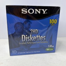 Sony 100MFD-2HD 1.44MB Double Sided Micro Floppy Disks Pack of 100 NEW