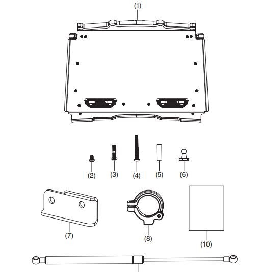 2026 Genuine Honda Pioneer 520 Poly Tip-Out Windscreen Hard Coat