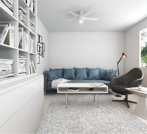 46 Inch Indoor Ceiling Fan with LED Light, Anslee 59269, White, Pull Chain - Picture 4 of 12