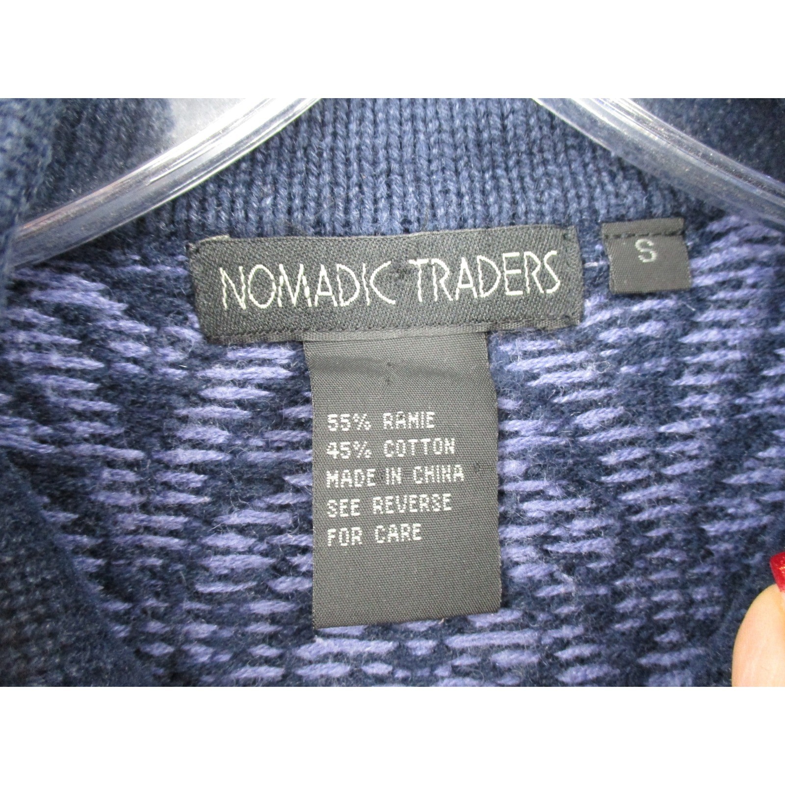 Nomadic Traders Sweater Small Full Zip Chunky Kni… - image 8