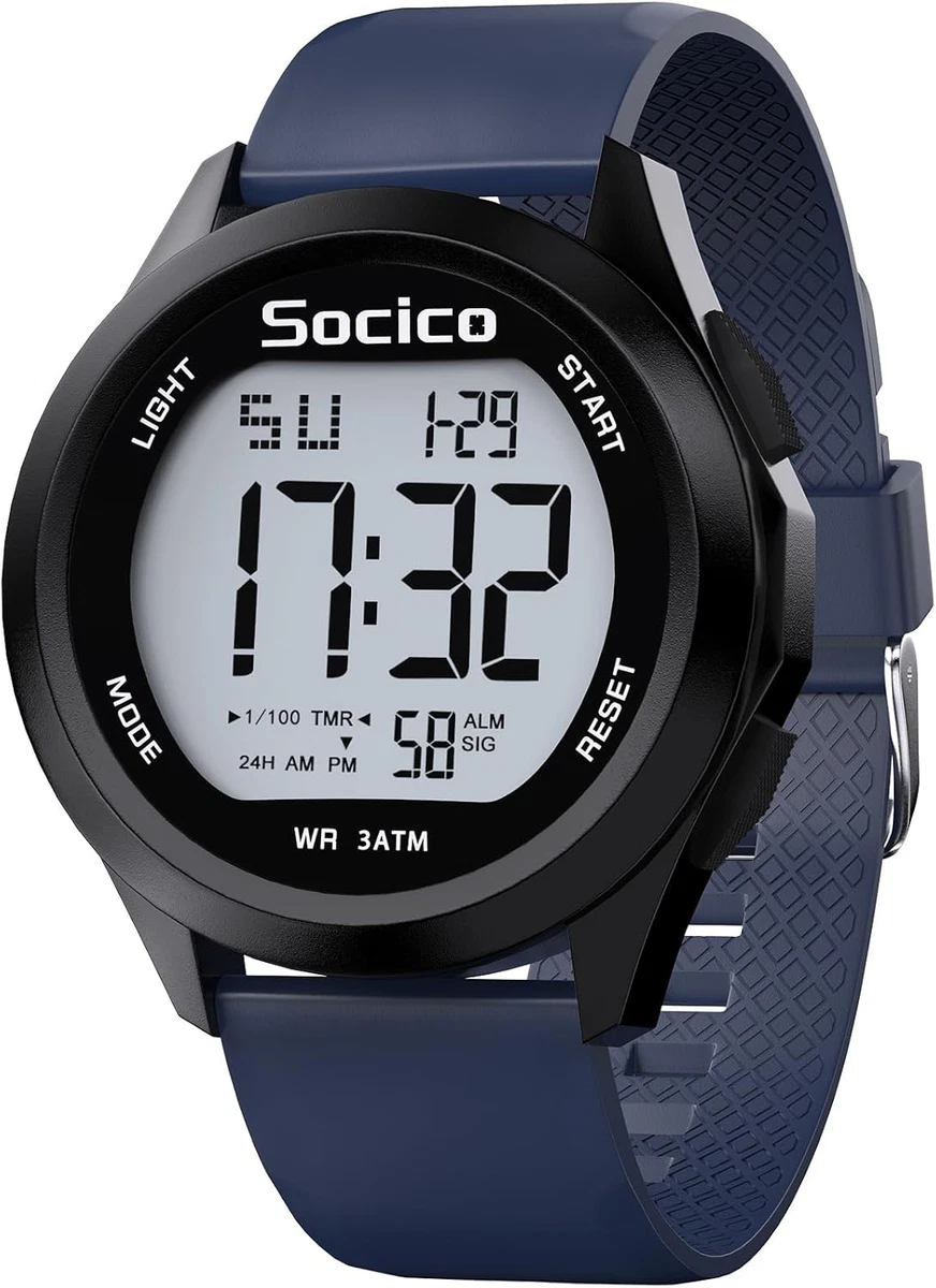 Orologio Sportivo Digitale Militare Da Uomo, Grande Display, 5 ATM