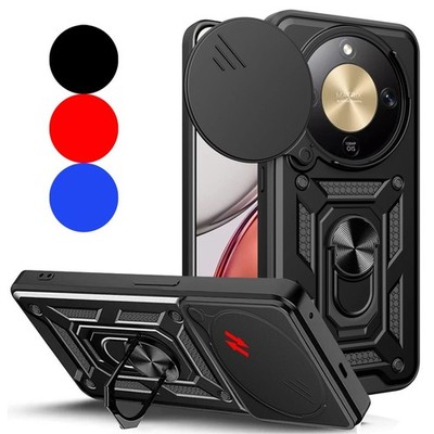 For Honor Magic 8 Lite/Magic 8 Pro Shockproof Armor Case Cover Ring Stand Holder