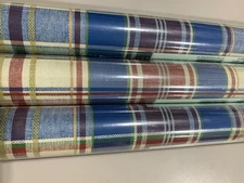 3 Parkview Designs Wallcoverings 56 sq ft Each BLUE & REDS PLAIDS SEALED NOS