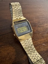 SEIKO セイコー A159-4000G 動作品 2156 ヴィンテージ Seiko Digital Watch Men 34mm LCD Silver Tone Alarm Chrono A159