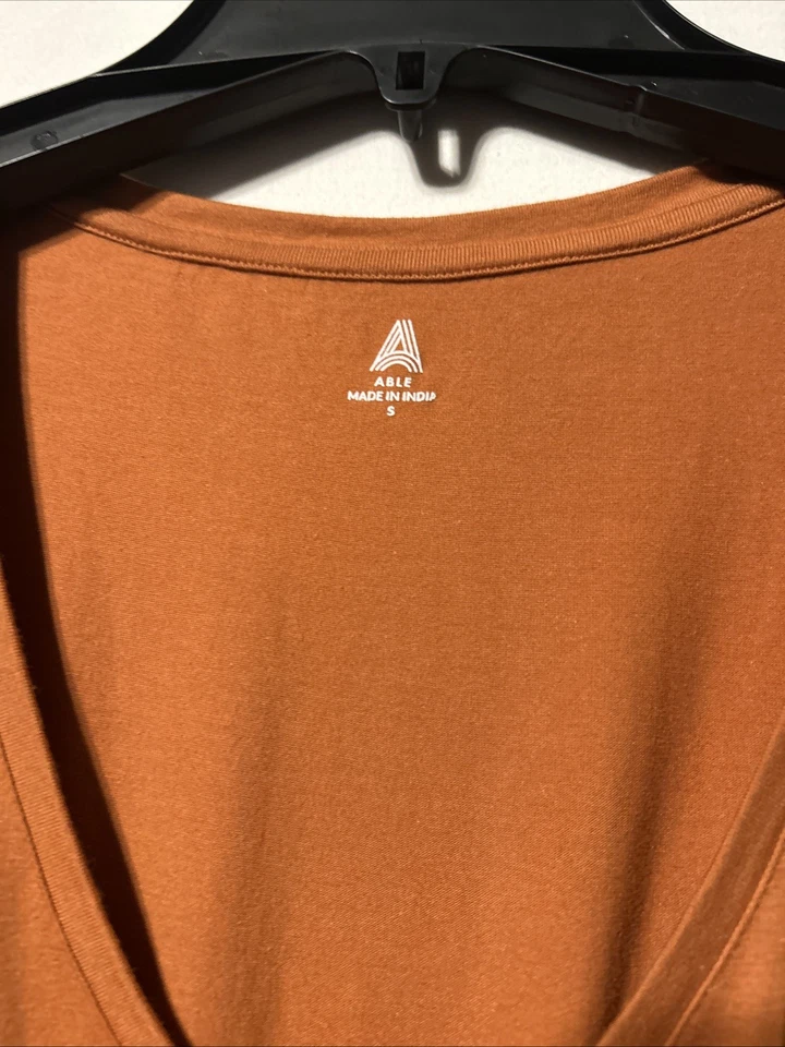 Vestido Able Cintura Ajustada Sunnie Ámbar/Naranja Talla Pequeña Supima Algodón Elástico Foto 2 de 4