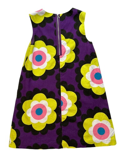 Mini Boden Corduroy Dress Girls 11-12 Purple Floral Bright Pockets Play Dress - Picture 5 of 7