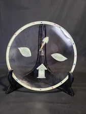 Plates Reverse Painted Clear Glass Birdhouses and Shovels Spring Summer