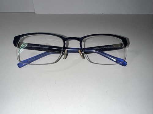 Converse Eyeglasses Frames Only A210 Blue Unisex Matte Half Rim Square 51-20-135 - Picture 9 of 9