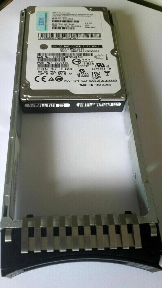IBM Storwize V3700 00Y2432 00Y2507 00MJ149 1.2TB 10K SAS 2.5 Hard Drive - Image 2 of 4