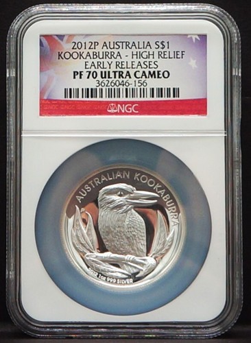 2012P Australia $1 KOOKABURRA - High Relief EARLY RELEASES 1oz NGC PF70 UC