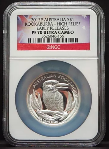 2012P Australia $1 KOOKABURRA - High Relief EARLY RELEASES  1oz  NGC PF70 UC