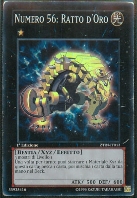 NUMBER 56: GOLD RAT (Gold Rat) Super R ZTIN IT013   1Ed   Yugioh   heavy play