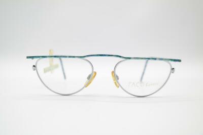 Vintage Face Colors 8861 Silber Blau Oval Brille Brillengestell eyeglasses NOS