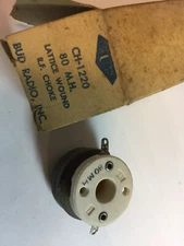 CH-1220 BUD RADIO, INC  80 MH LATTICE WOUND R.F. CHOKE NOS