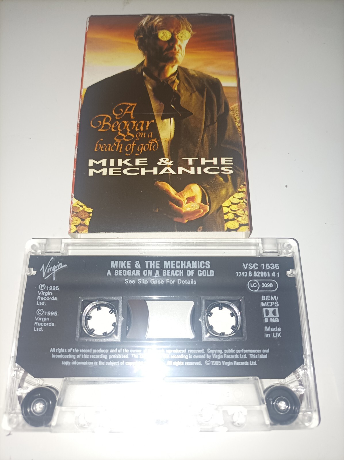 Mike & The Mechanics A Beggar On A Beach Of Gold Cassette TESTED
