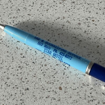 Star Motel Hindman Tax Service Stockton Kansas VTG Ballpoint Pen #19759