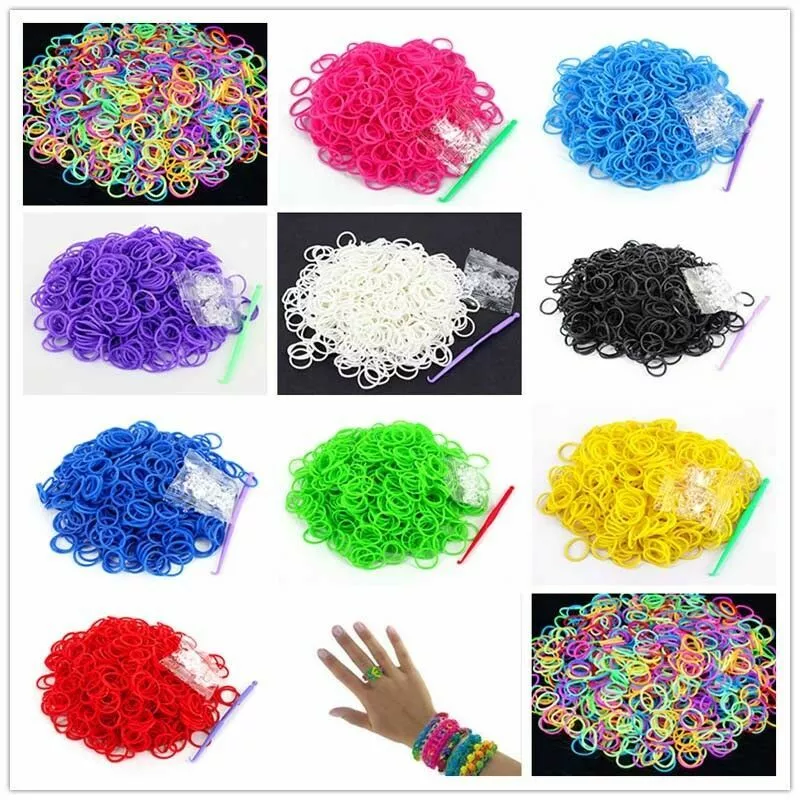 600pcs Small Tiny Elastic Rubber Bands Girls Hair Ties DIY Assorted  Colorful